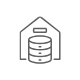 Data warehousing and analytics icon